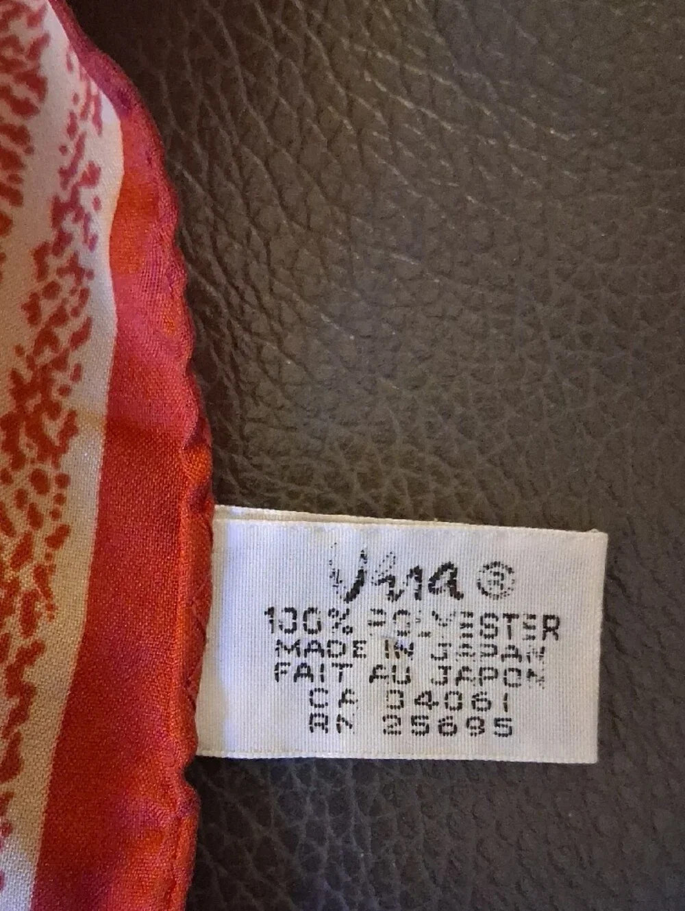 Vintage Vera Red and Tan Scarf